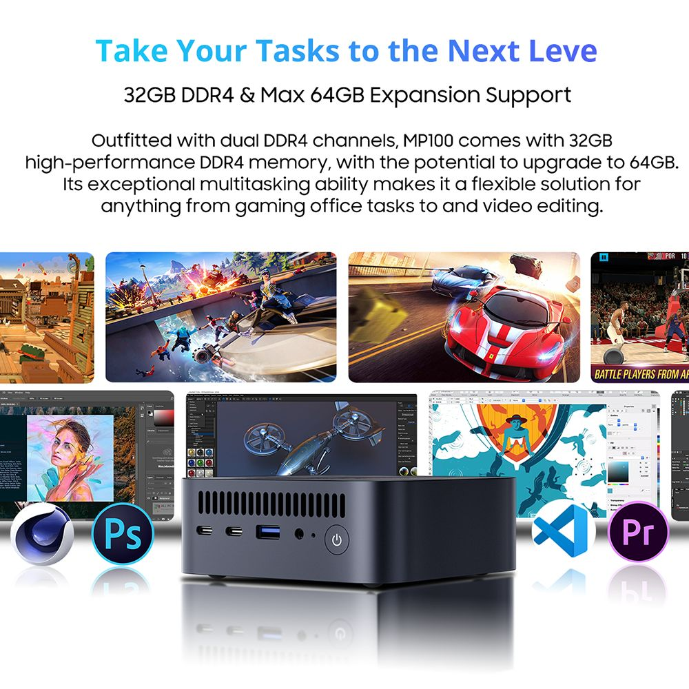 Mini PC Blackview MP100 AMD5700U 16+512GB 2